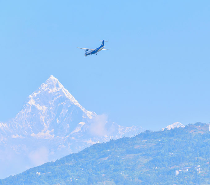 Mountain Flight Over the Mount Everest